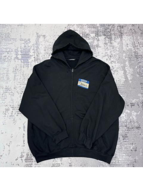 BALENCIAGA Balenciaga x Apple Music My Name is Demna Nametag Zip Hoodie