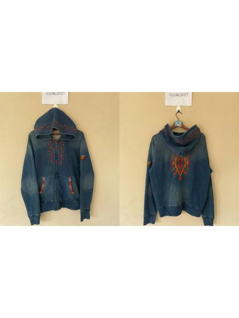 Other Designers Indian Motercycles - EMBROIDERED INDIAN MOTORCYCLE DENIM HOODIE