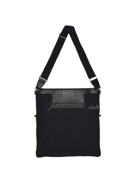 Black Canvas & Leather Shoulder Bag NWT