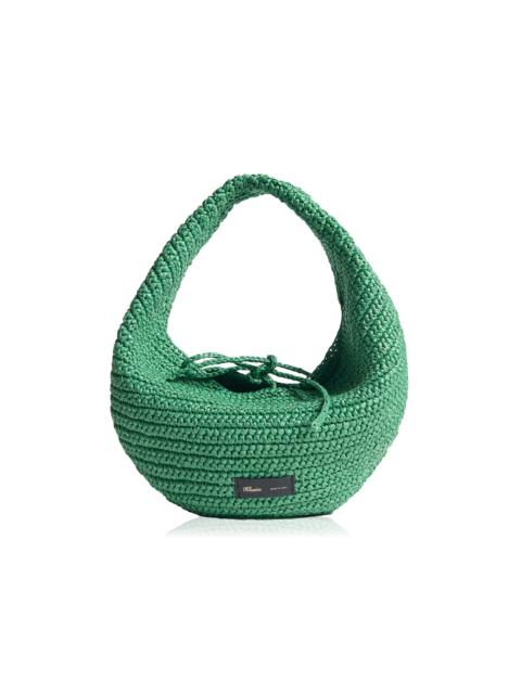 KHAITE Olivia Raffia Medium Hobo green