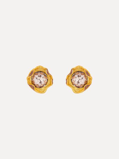 Oscar de la Renta CRYSTAL NEST EARRINGS