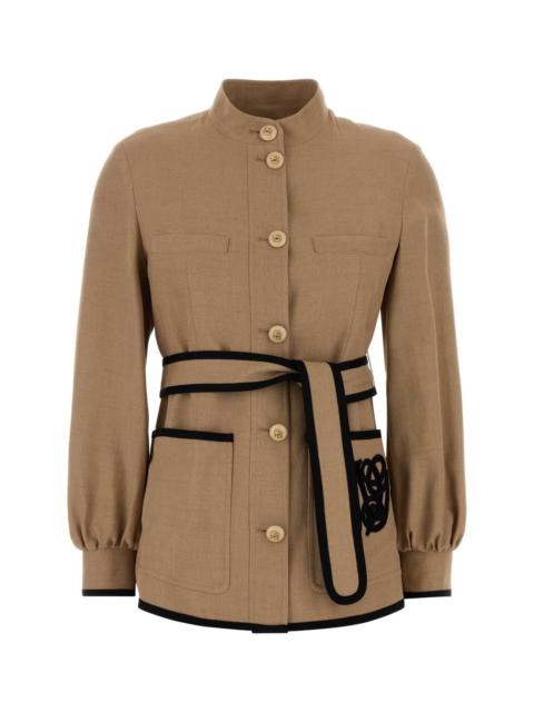 Valentino Valentino Garavani Women Beige Viscose Blend Blazer