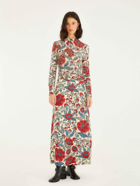 FARM RIO Sand Francesca Lenzing™ Ecovero™ Viscose Maxi Skirt