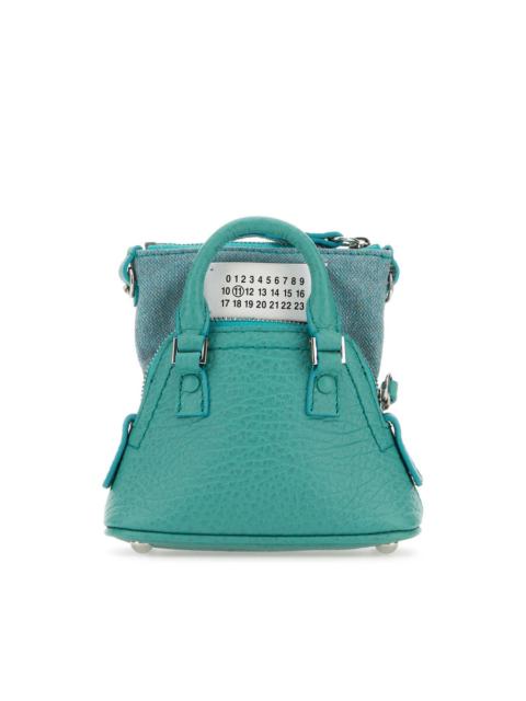 Maison Margiela Maison Margiela Sea Green Leather And Fabric 5ac Classique Baby Handbag