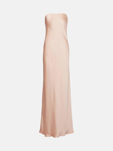 NORMA KAMALI Strapless crêpe satin maxi dress