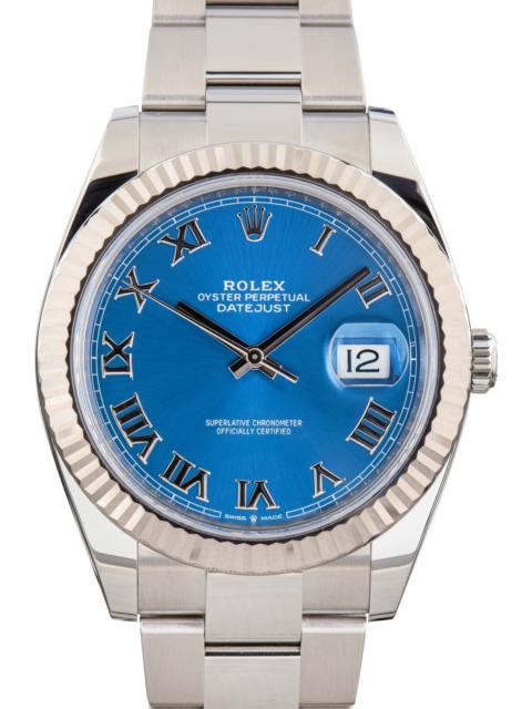 ROLEX Used Rolex Datejust 41 126334 Blue Roman Dial