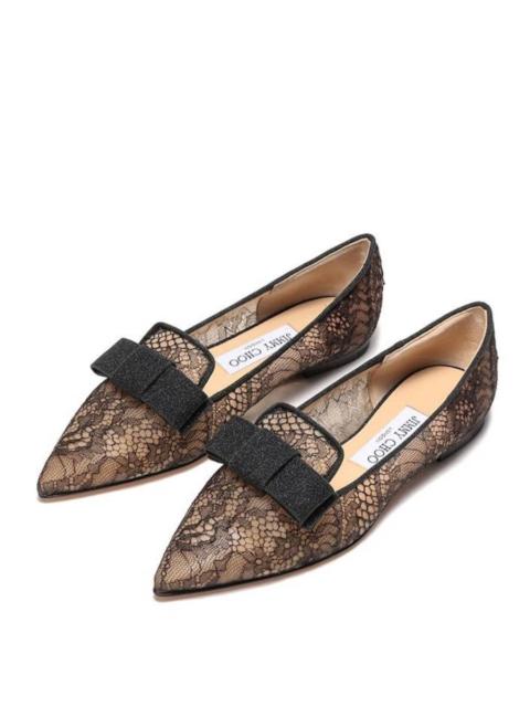 JIMMY CHOO Jimmy Choo Gala Summer Lace Ballerina Flats