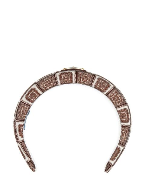 Prada Women Printed Twill Headband