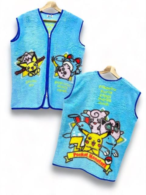Other Designers Pokemon × Vintage - DOPE RARE🔥90's POCKET MONSTER POKEMON Pikachu Fleece Vest