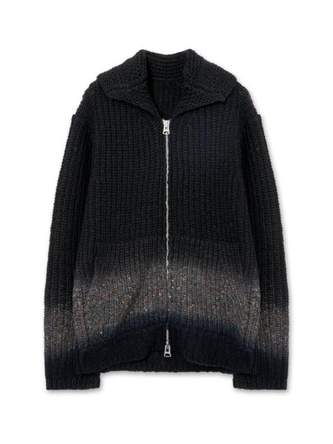 sacai Garment Dye Wool Knit Cardigan