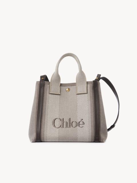 Chloé SMALL CHLOÉ CARRY TOTE BAG IN CANVAS