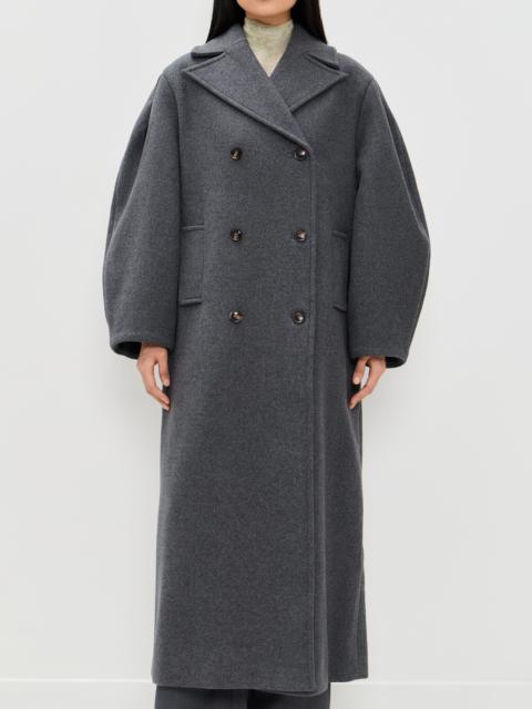 GANNI Peacoat Wool Trench Coat