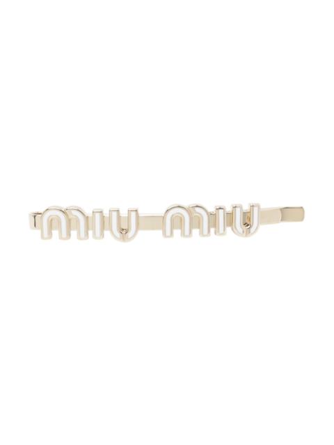 Miu Miu Miu Miu Women Miu Miu Logo Enameled Metal Hair Clip