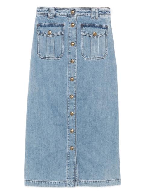 Zimmermann button-front flap-pocket skirt