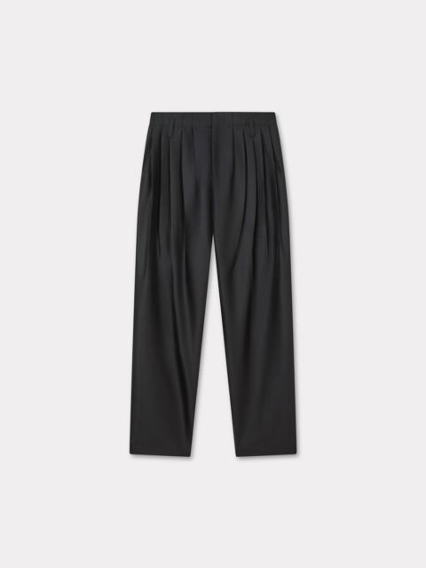 KENZO Tailored plaited pants in virgin wool and silk