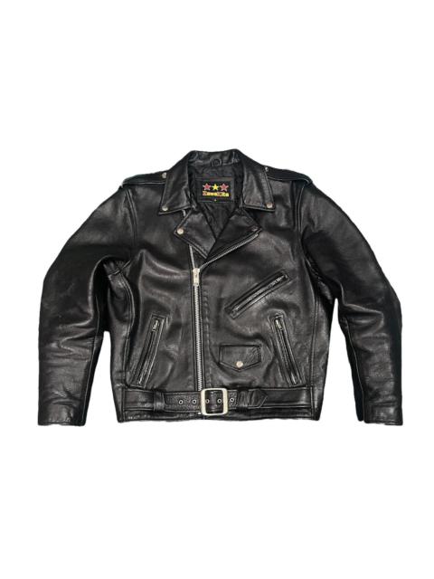Other Designers Vintage - Zawa kita double collar leather jacket