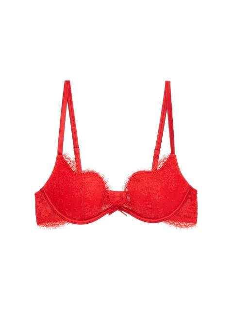 Fleur du Mal Seduce Lace U-Plunge Bra red