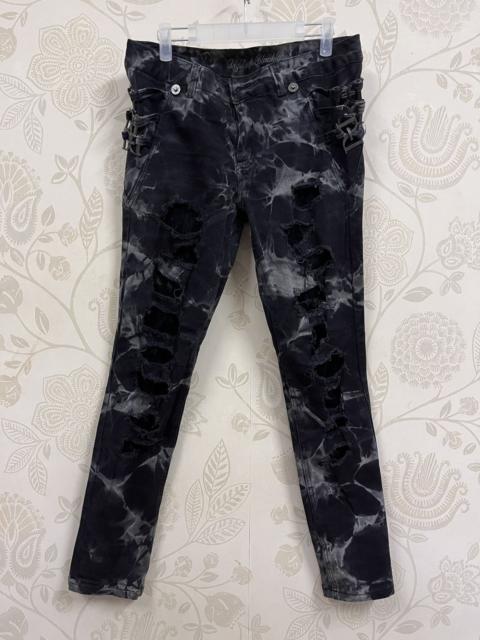 Other Designers Japanese Brand × Vintage - Distressed Dig Deep Black Label Stretchable Denim Flares