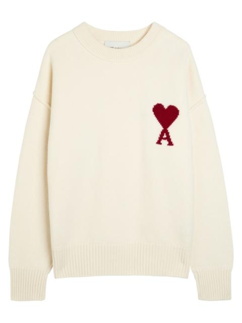 AMI Paris Ami Paris Logo-intarsia Wool Jumper