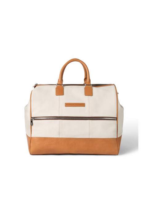Brunello Cucinelli Brunello Cucinelli Calfskin and cowhide bag in Ivory at Nordstrom