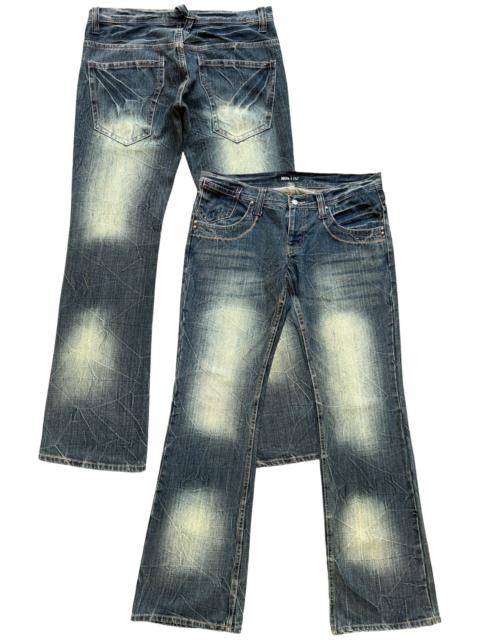 Other Designers Japanese Brand - Wild Life Sandwash Faded Baggy Flare Jeans 36x34