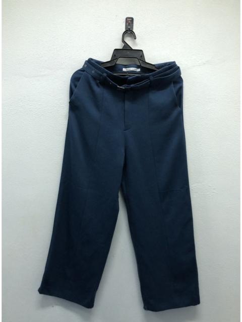 Other Designers Vintage - LIFE WITH FLOWERS Wool Wide-Leg Pants - Navy Blue (Size 1)