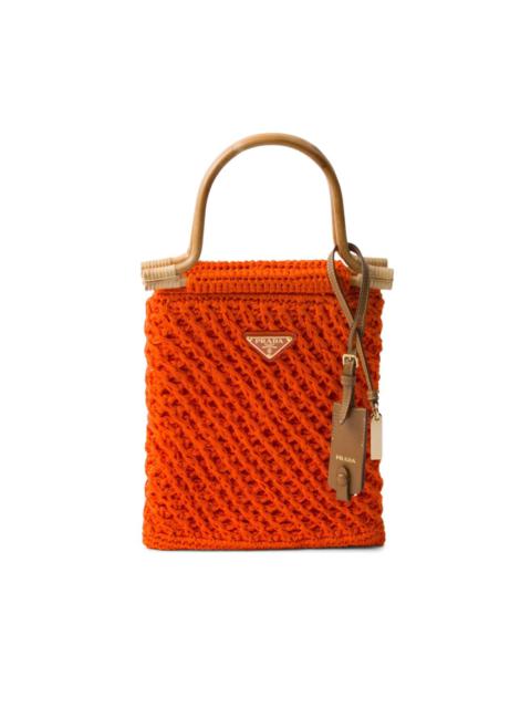 Prada mini crochet tote bag
