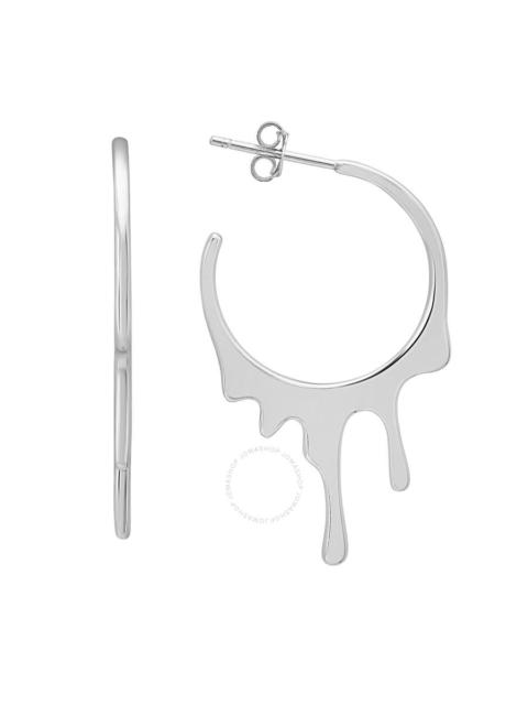 Kylie Harper - Kylie Harper Sterling Silver 'Melting Gold' Statement Hoop Earrings
