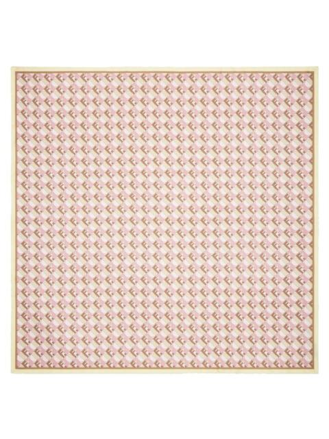 FENDI Fendi FF Geometric Square Silk Foulard