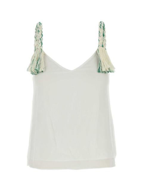Other Designers Jw Anderson Women White Tulle Top