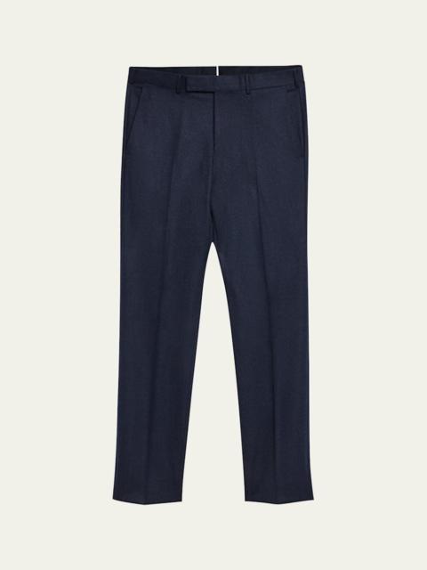 ZEGNA Men's Wool Flannel Flat-Front Trousers