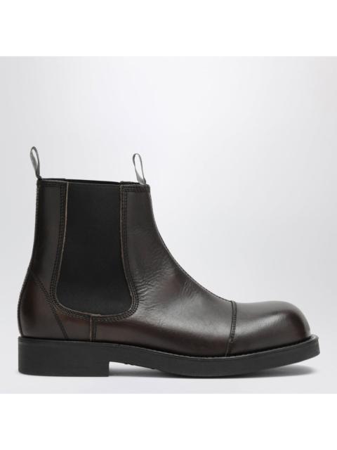 Maison Margiela MM6 MAISON MARGIELA Brown Brushed Leather Chelsea Boots New