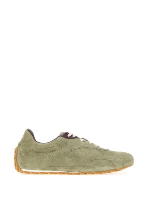 Bottega Veneta Bottega Veneta Women Sage Green Suede Orbit Flash Sneakers