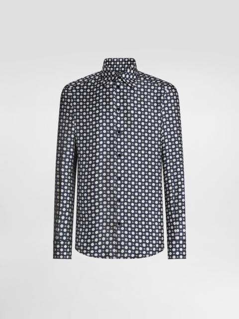 Dolce & Gabbana Printed silk twill martini shirt