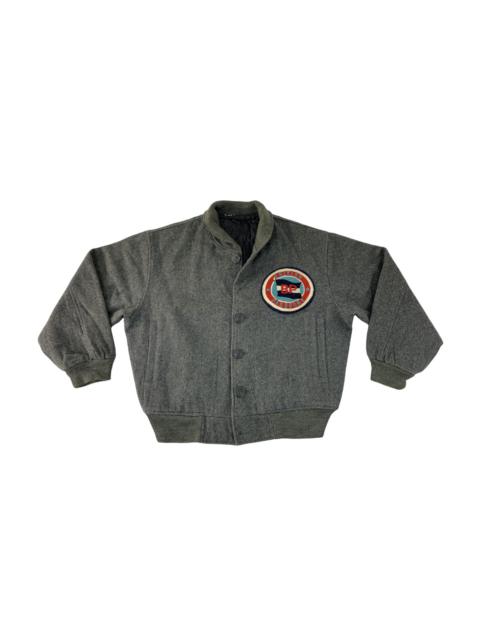 Other Designers Vintage - Hype British Passport Wool Varsity Jacket Snap Button Style