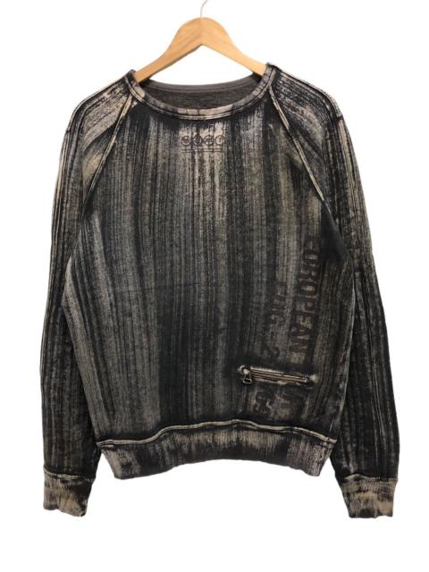 Diesel Y2K 🔥 TRIOMPHE CHROMATIC GREY GRADIENT CYBERPUNK JUMPER