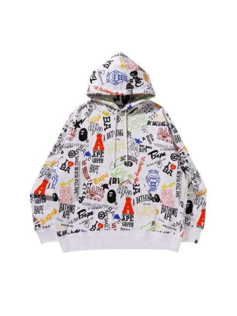 A BATHING APE® BAPE Hand Draw Pullover Hoodie 'White'