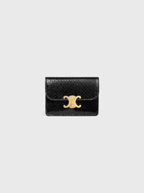 CELINE CARD HOLDER WITH FLAP TRIOMPHE IN PYTHON