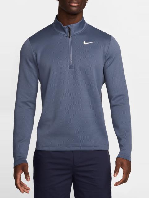 Nike Victory Dri-FIT Therma Flex Golf Half Zip in Diffused Blue/Obsidian/White at Nordstrom