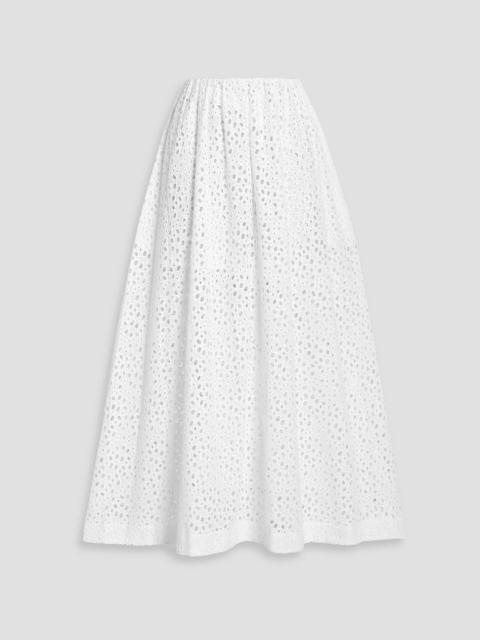 TOTEME Broderie anglaise cotton midi skirt