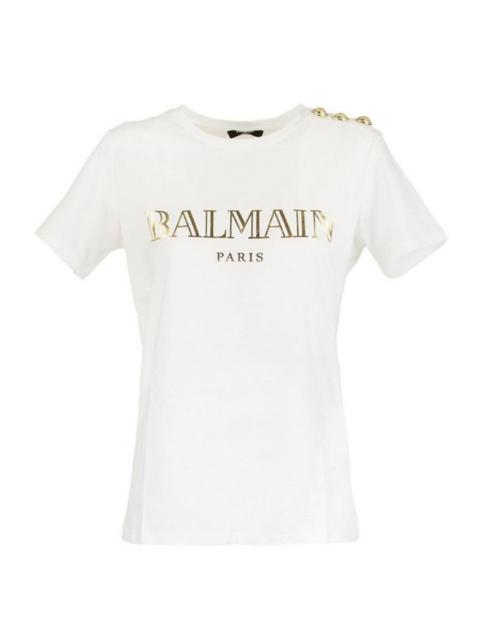 Balmain Balmain Paris Logo Cotton T-Shirt