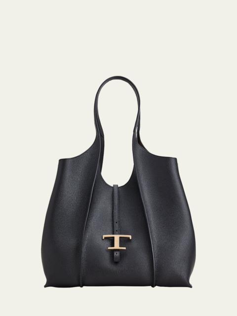 Tod's Medium Leather T Timeless Tote Shopping Bag