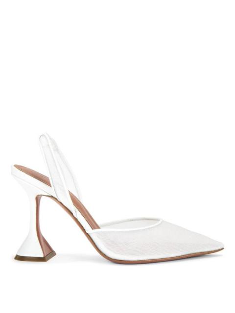 Amina Muaddi Amina Muaddi Holli Mesh Slingback Pumps