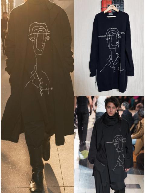 Yohji Yamamoto Yohji Yamamoto Pour Homme 2016AW Miyazawa Rie long abstract sweater