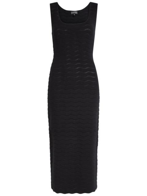 EMPORIO ARMANI Emporio Armani Textured-knit Midi Dress