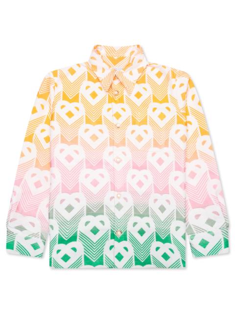 CASABLANCA JACQUARD SHACKET - GRADIENT FLYING HEART