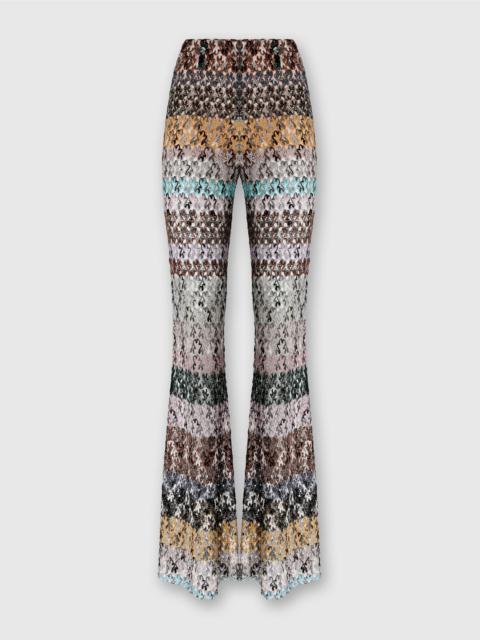 Missoni Flare Pants in Embroidered Lace
