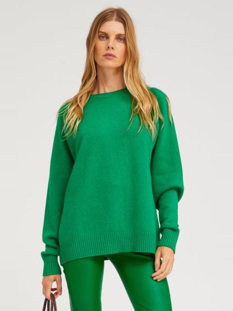 SPRWMN KELLY GREEN CASHMERE BOYFRIEND SWEATER