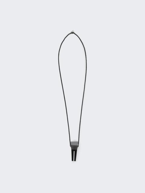 Rick Owens Open Trunk Charm Necklace Black Finish