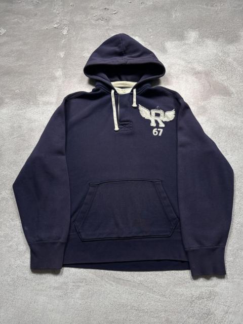Other Designers RRL Ralph Lauren - Vintage 90s Polo Ralph Lauren R Wing Faded Hoodie Sweatshirt